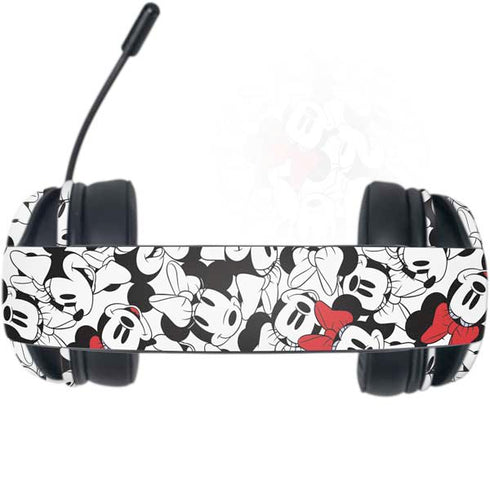 Disney Minnie Mouse Red Color Pop Face Pattern Razer Kraken X Skin